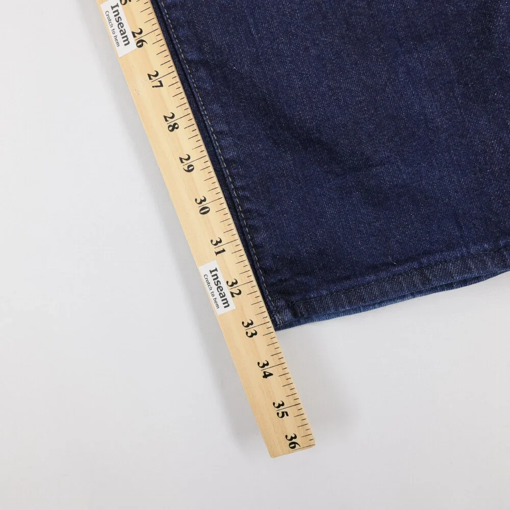 7 For All Mankind Standard Jeans Mens 40 Blue Dark Wash Button Fly Straight Leg